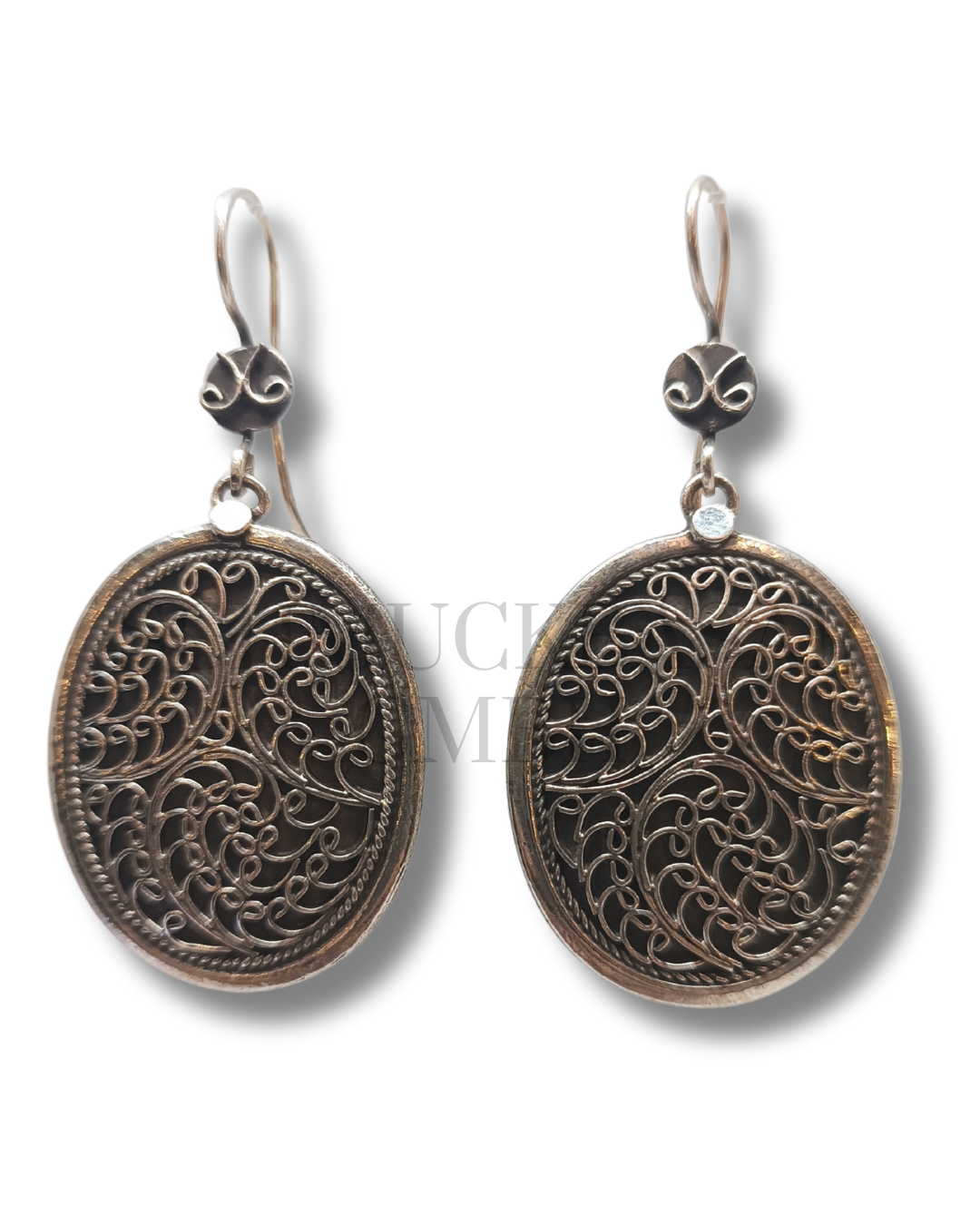 SILVER OXIDISED EARRINGS