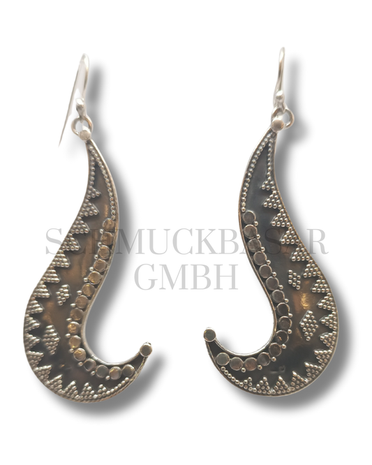 SILVER OXIDISED EARRINGS