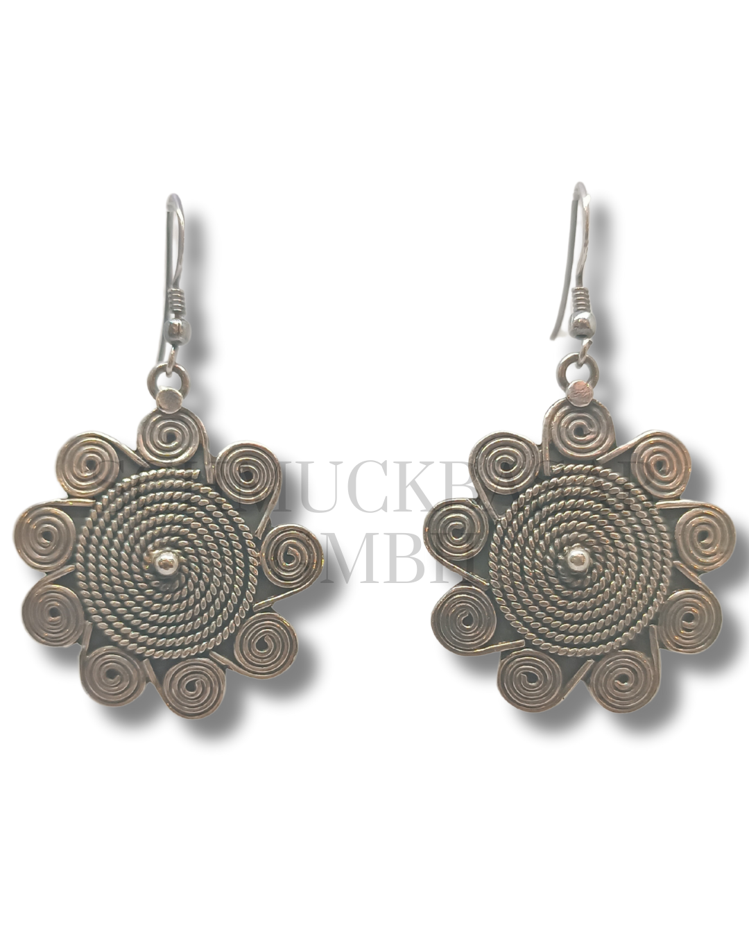 SILVER OXIDISED EARRINGS