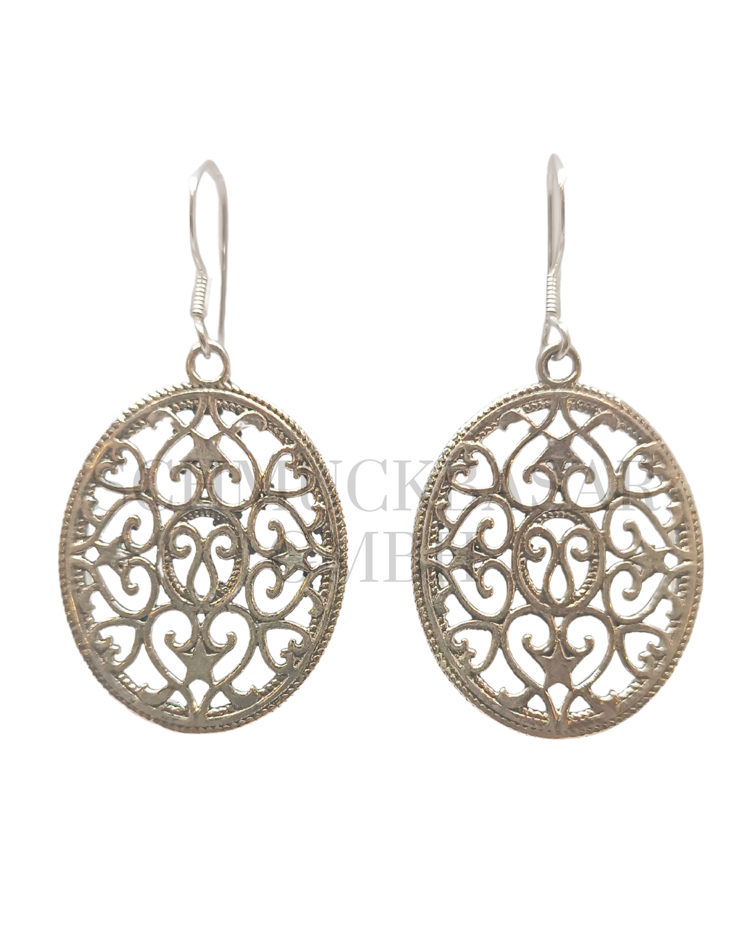 SILVER OXIDISED EARRINGS