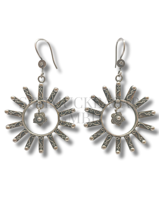 SILVER OXIDISED EARRINGS