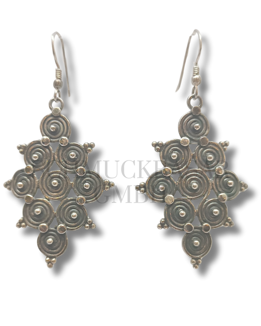 SILVER OXIDISED EARRINGS