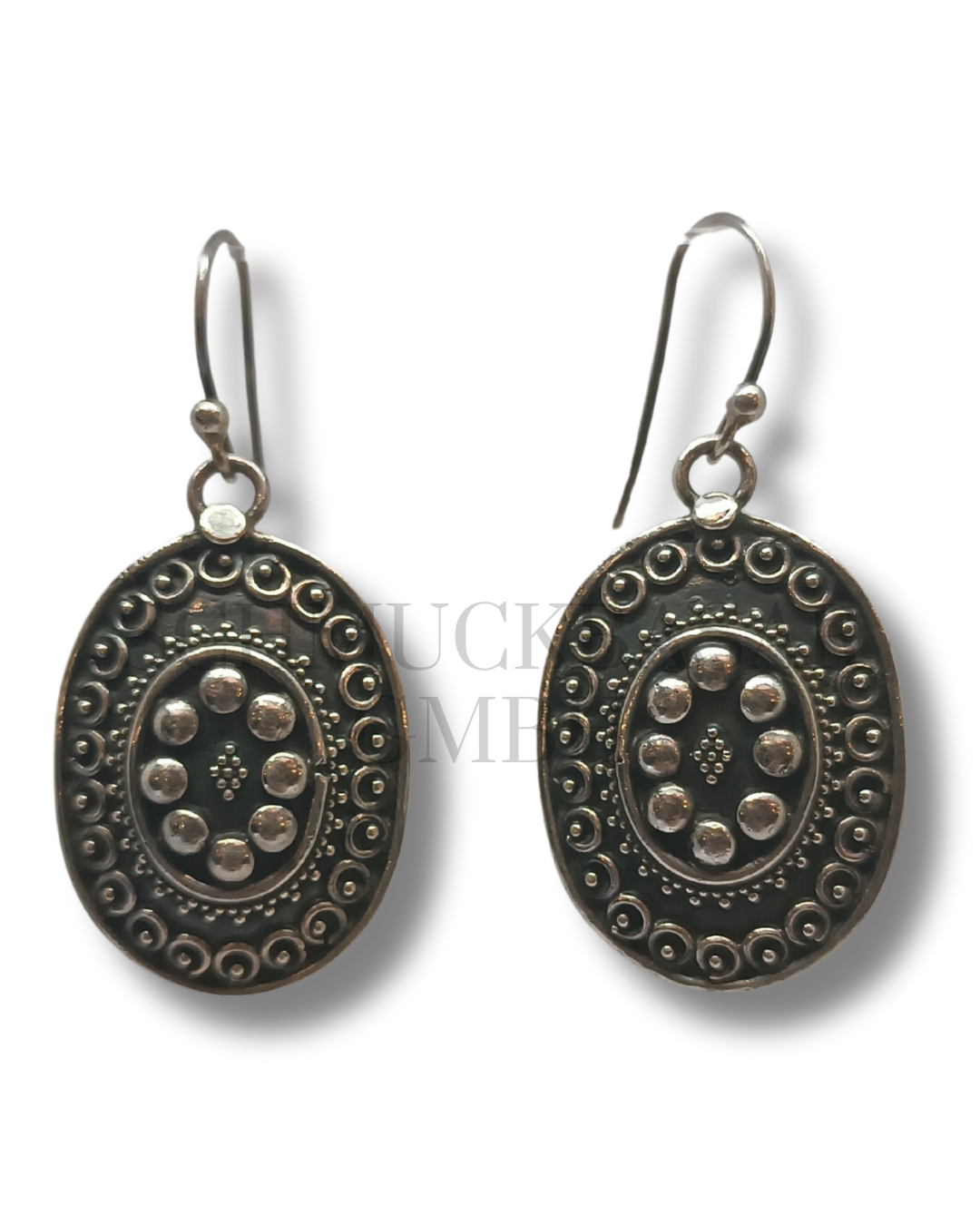 SILVER OXIDISED EARRINGS