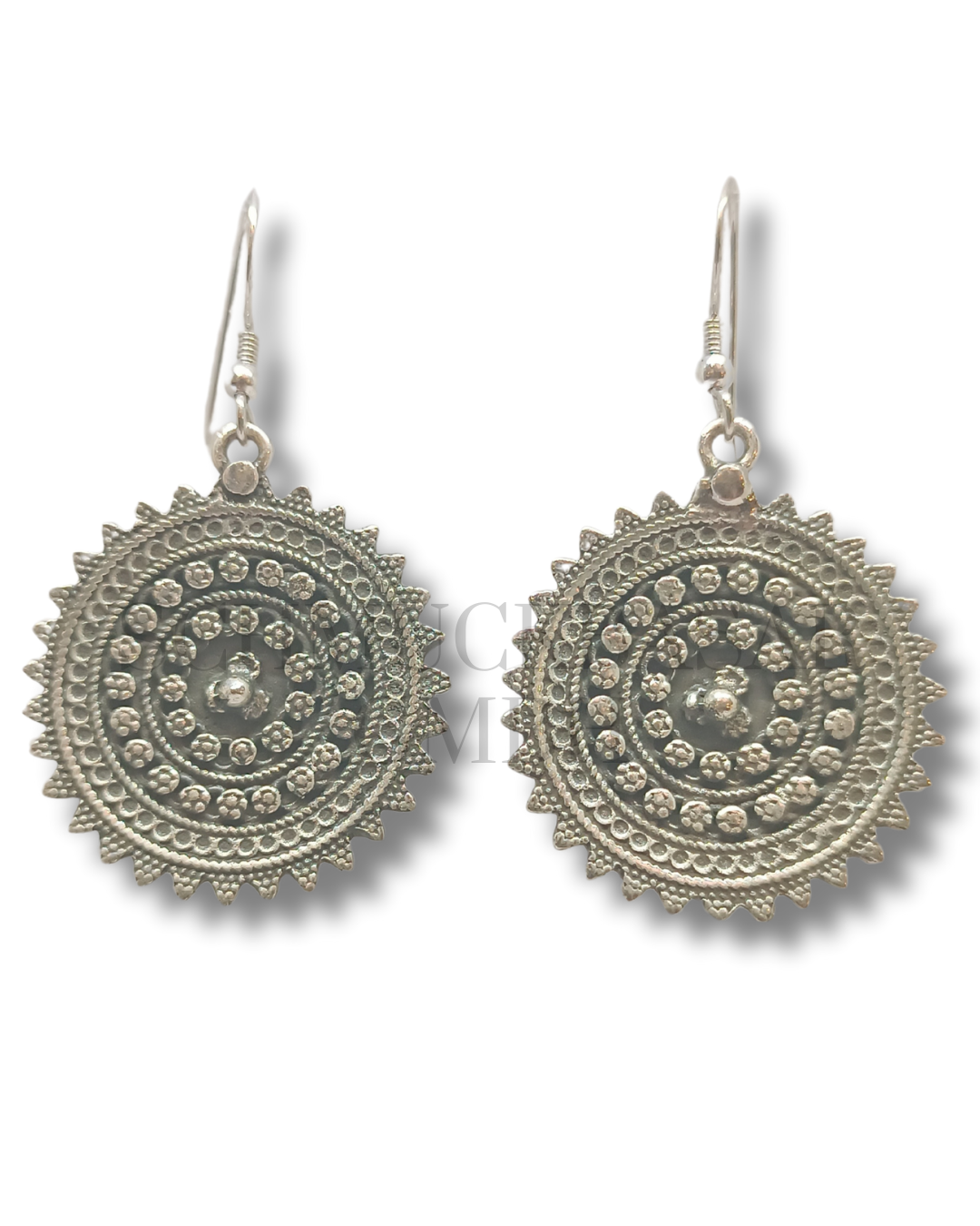 SILVER OXIDISED EARRINGS