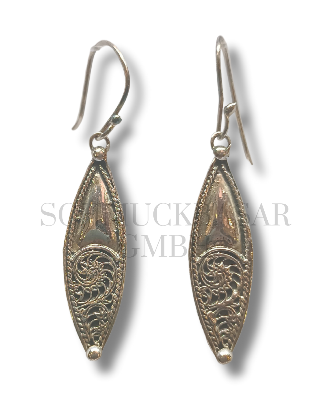 SILVER OXIDISED EARRINGS