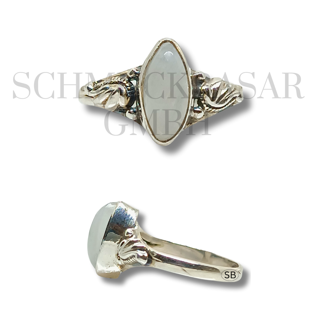 SILVER R.MOONSTONE STONE RINGS