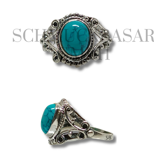 SILVER TURQUOISE STONE RINGS