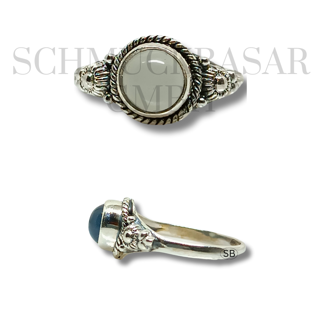 SILVER R.MOONSTONE STONE RINGS