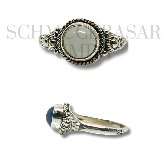 SILVER R.MOONSTONE STONE RINGS