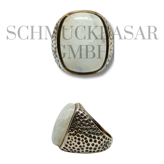 SILVER R.MOONSTONE STONE RINGS