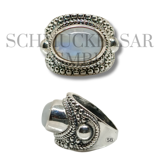 SILVER R.MOONSTONE STONE RINGS