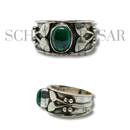 SILVER GREEN ONYX STONE RINGS