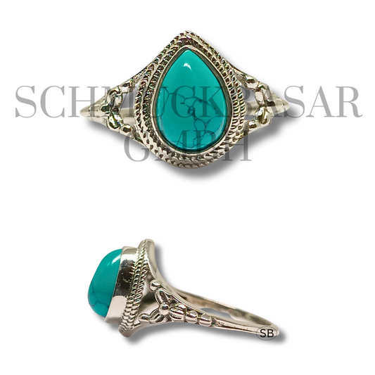 SILVER TURQUOISE STONE RINGS