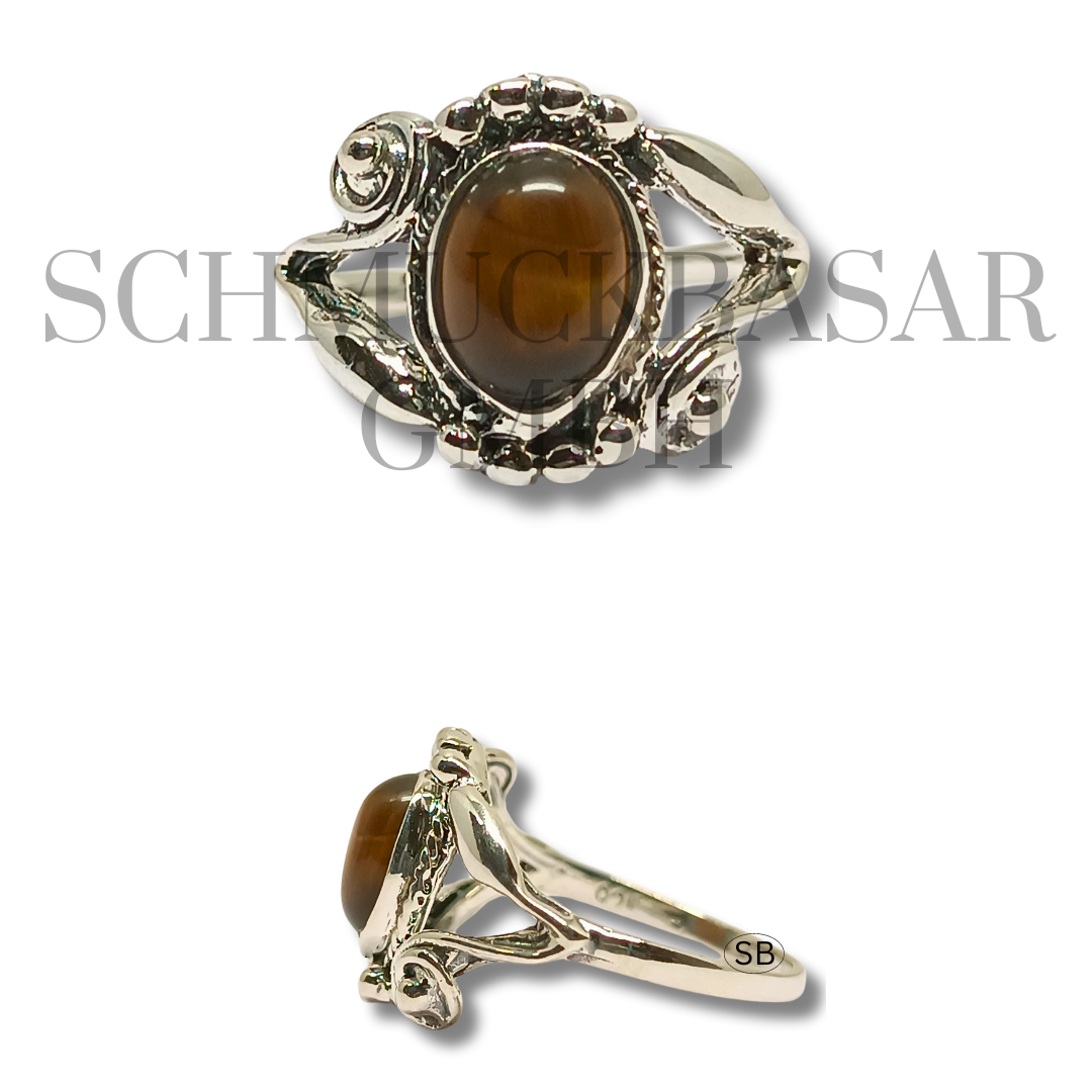 SILVER LABRADORITE STONE RINGS