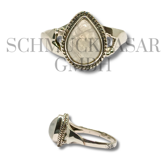SILVER R.MOONSTONE STONE RINGS