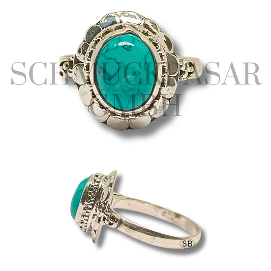 SILVER TURQUOISE STONE RINGS