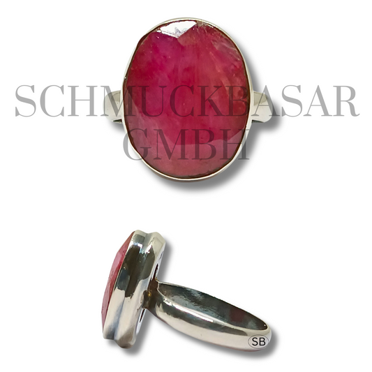 SILVER RUBY STONE RINGS
