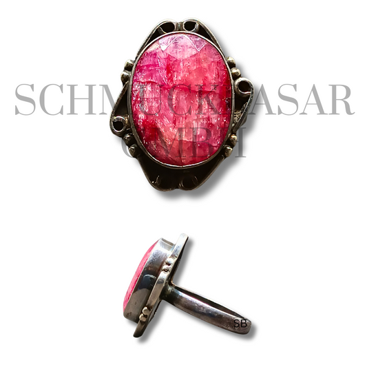SILVER RUBY STONE RINGS