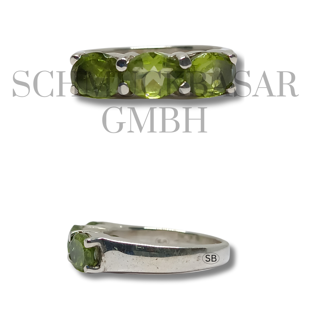 SILVER PERIDOT STONE RINGS