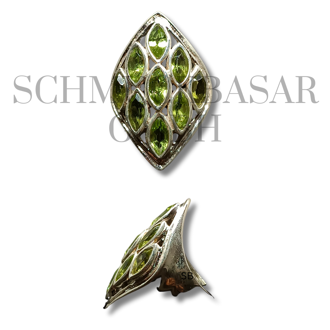 SILVER PERIDOT STONE RINGS