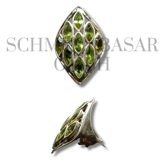 SILVER PERIDOT STONE RINGS