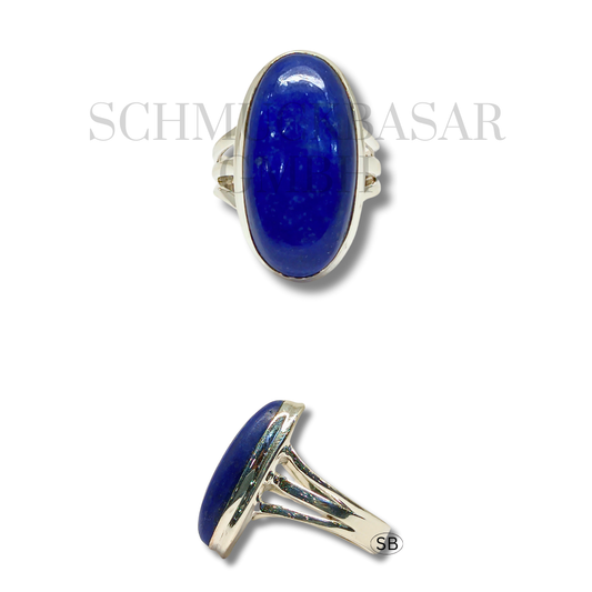 SILVER LAPIS LAZULI STONE RINGS