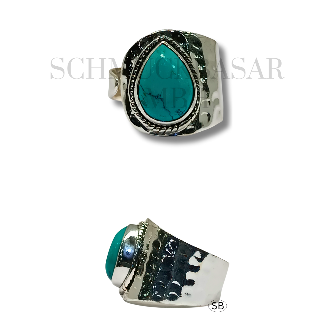 SILVER TURQUOISE STONE RINGS