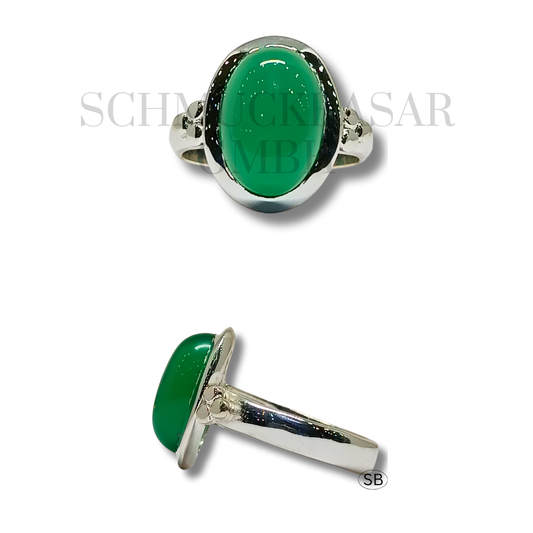 SILVER GREEN ONYX STONE RINGS