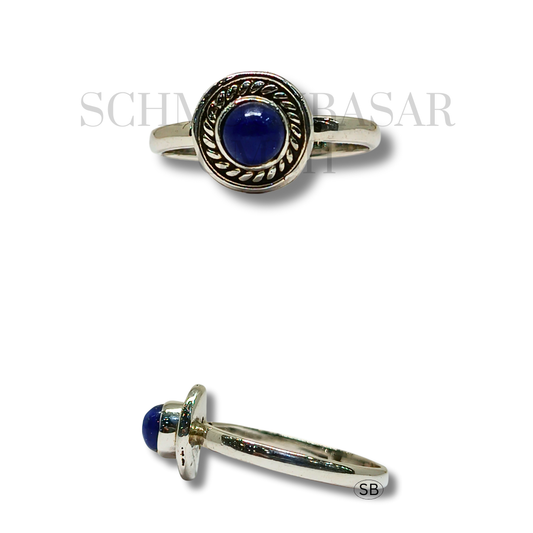 SILVER LAPIS LAZULI STONE RINGS