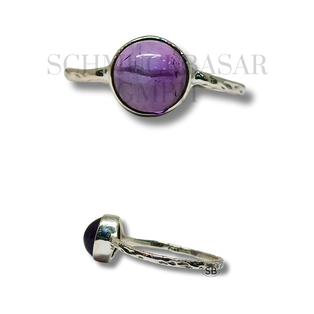 SILVER AMETHYST STONE RINGS