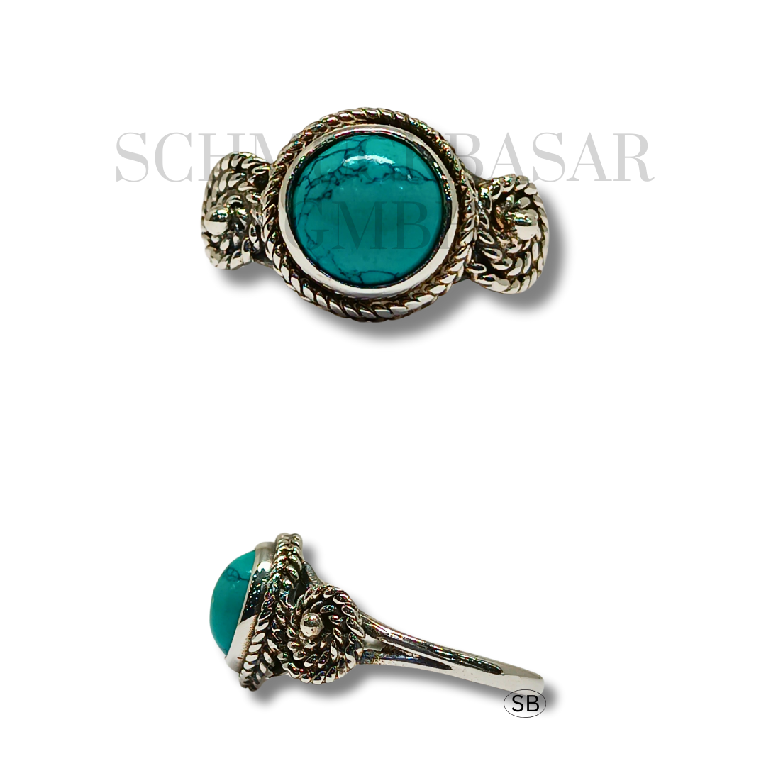 SILVER TURQUOISE STONE RINGS