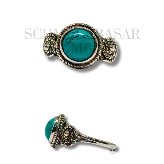 SILVER TURQUOISE STONE RINGS