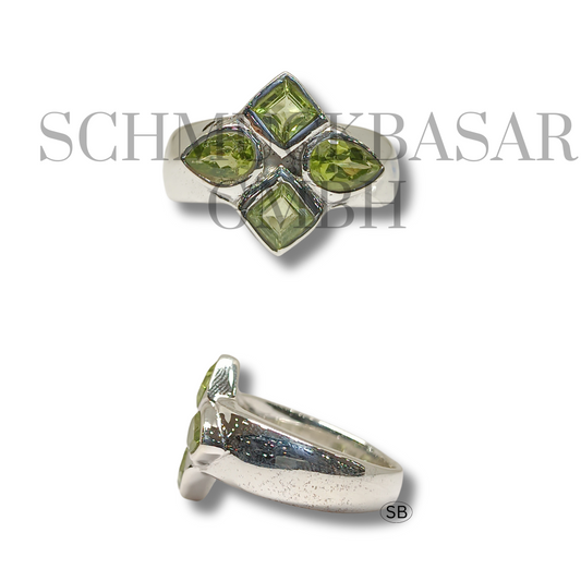SILVER PERIDOT STONE RINGS