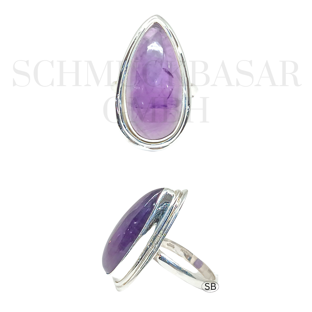SILVER AMETHYST STONE RINGS
