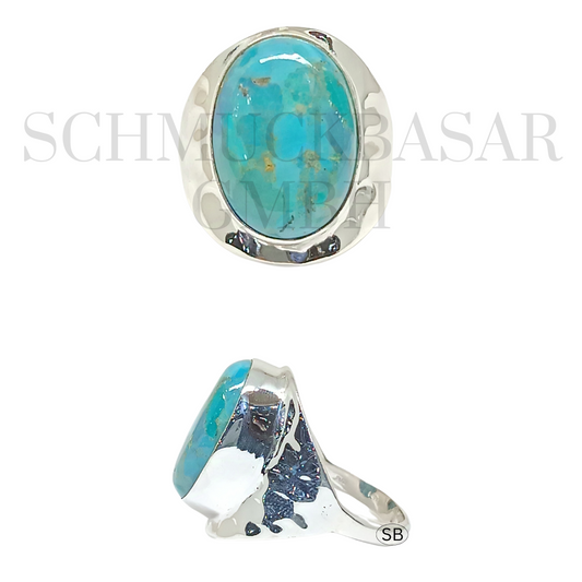 SILVER TURQUOISE STONE RINGS