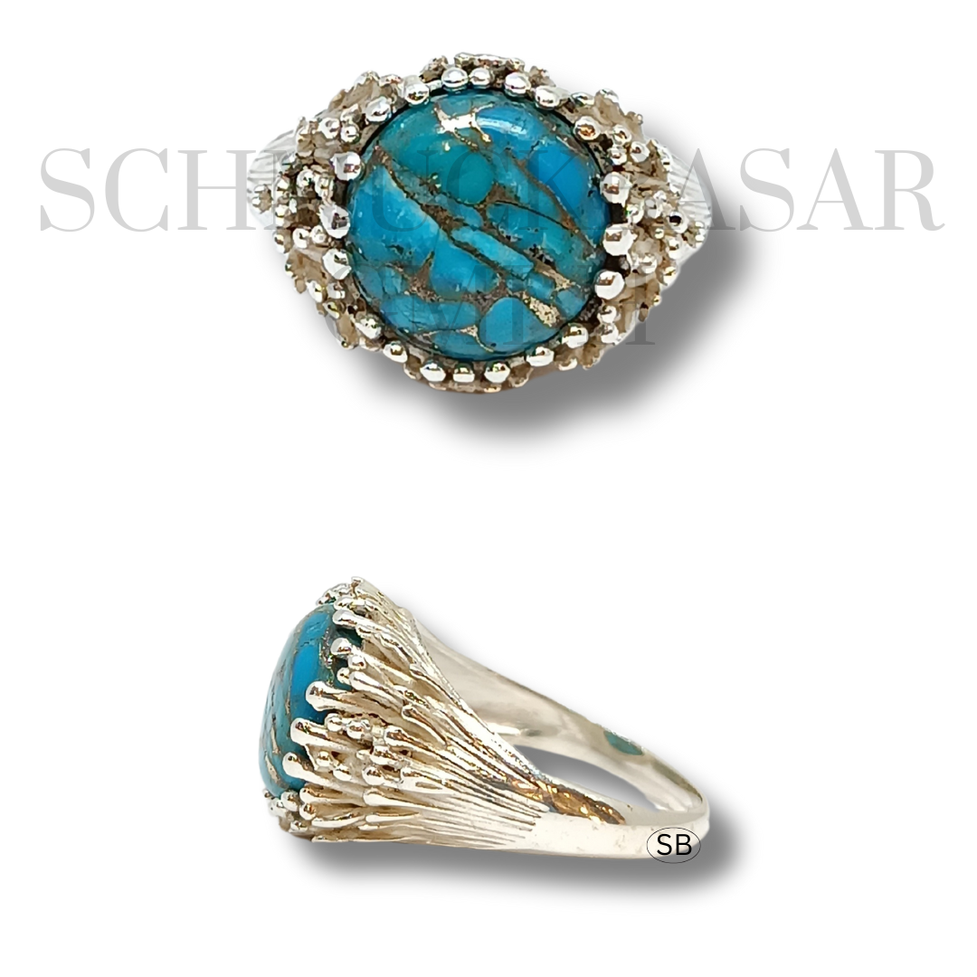 SILVER TURQUOISE STONE RINGS