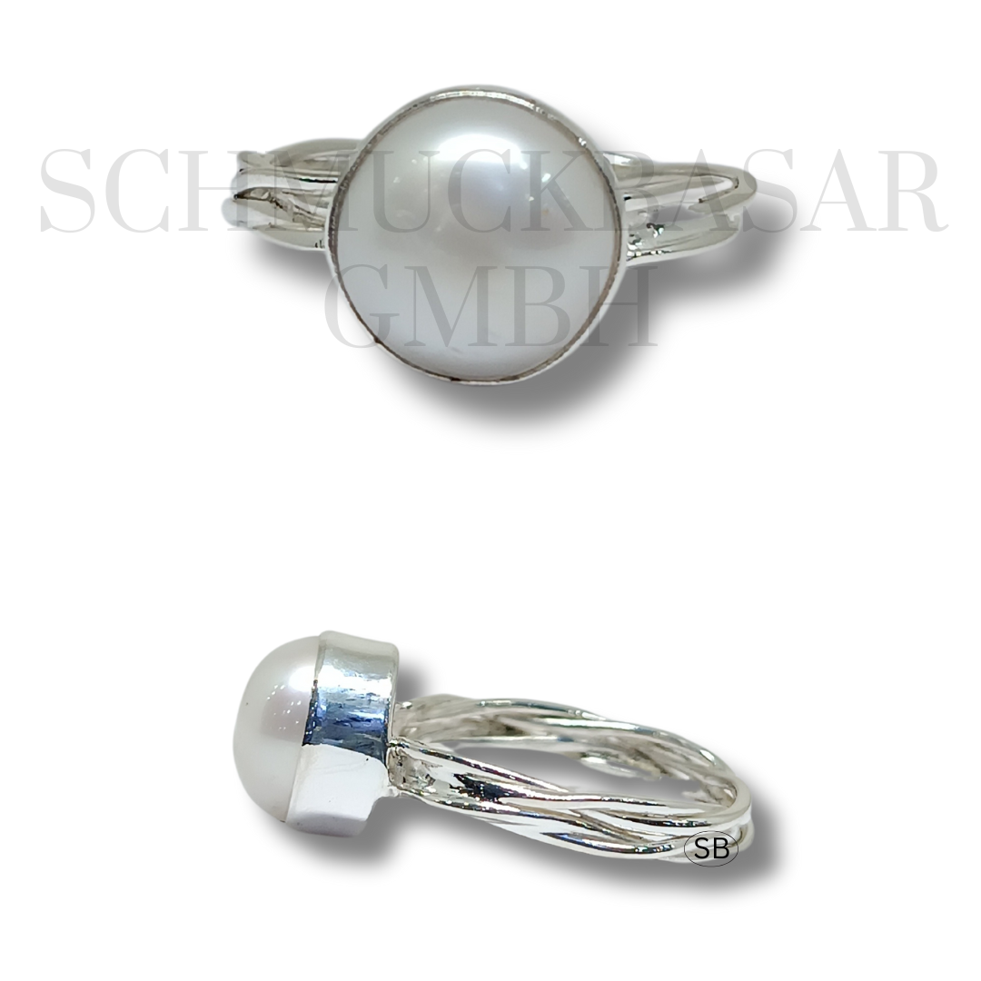 SILVER PEARL STONE RINGS