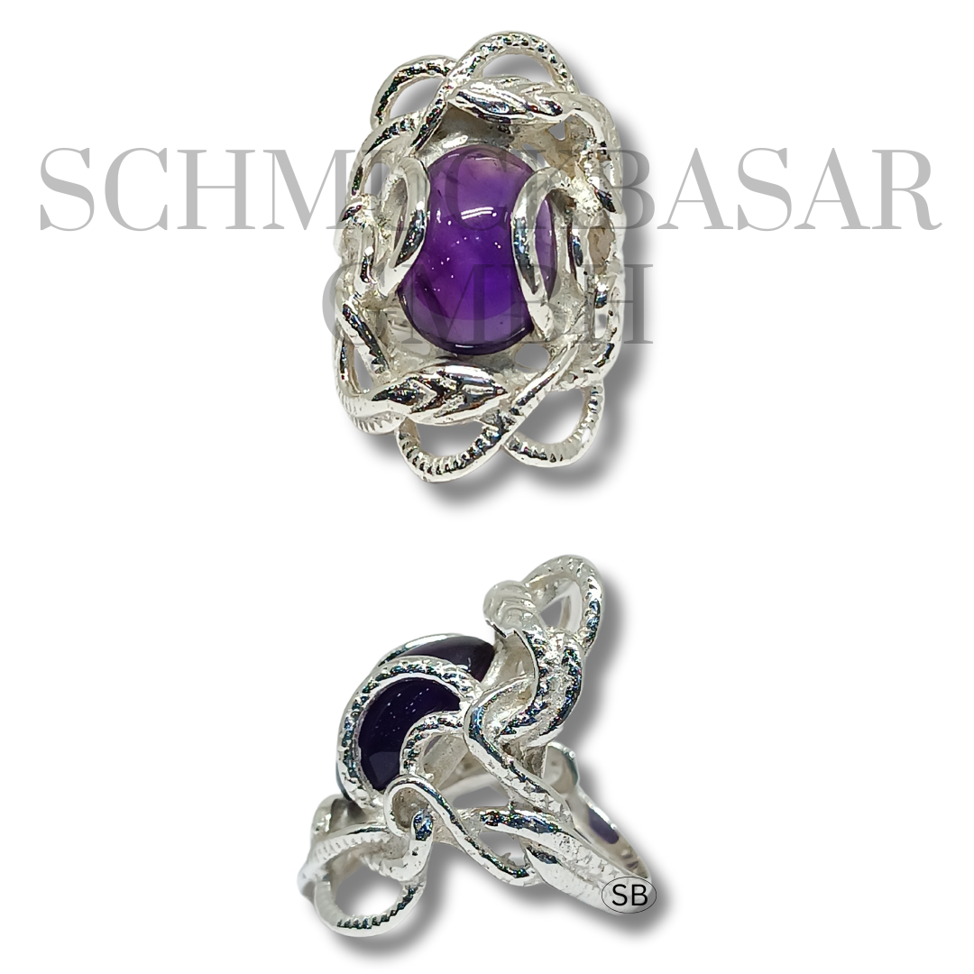 SILVER AMETHYST STONE RINGS