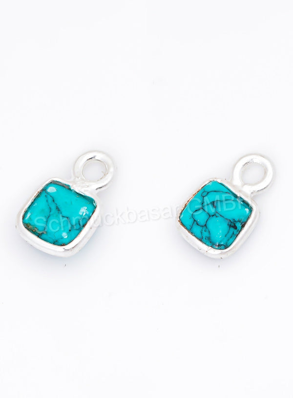 4 MM  TURQUOISE BEZEL CONNECTOR