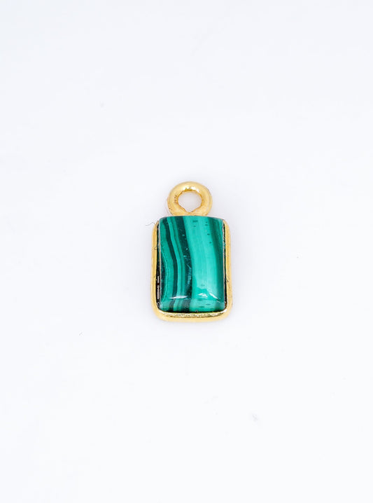 5 x 7 MM MALACHITE BEZEL CONNECTOR