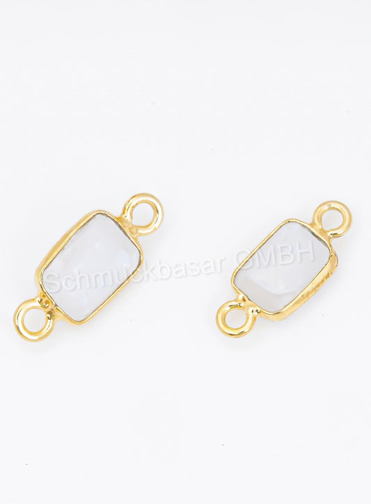 5 x 7 MM R. MOONSTONE BEZEL CONNECTOR