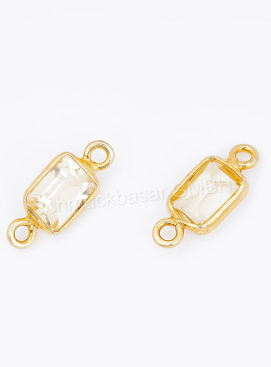 5 x 7 MM CITRINE BEZEL CONNECTOR