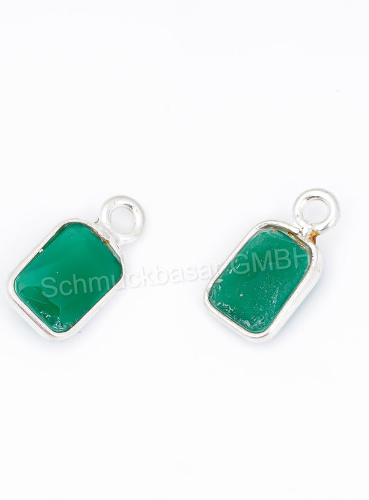 5 x 7 MM EMRALD BEZEL CONNECTOR