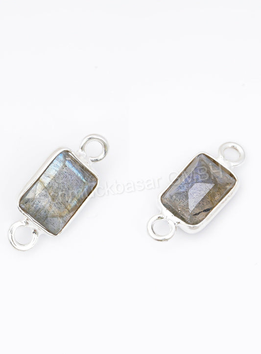 5 x 7 MM LABRADORITE BEZEL CONNECTOR