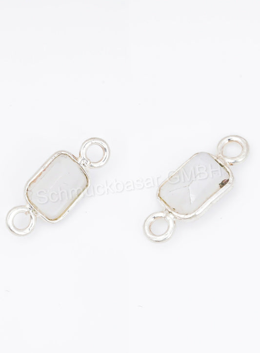 5 x 7 MM R. MOONSTONE BEZEL CONNECTOR