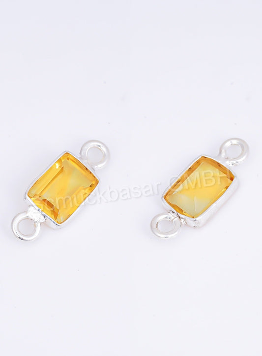5 x 7 MM CITRINE BEZEL CONNECTOR