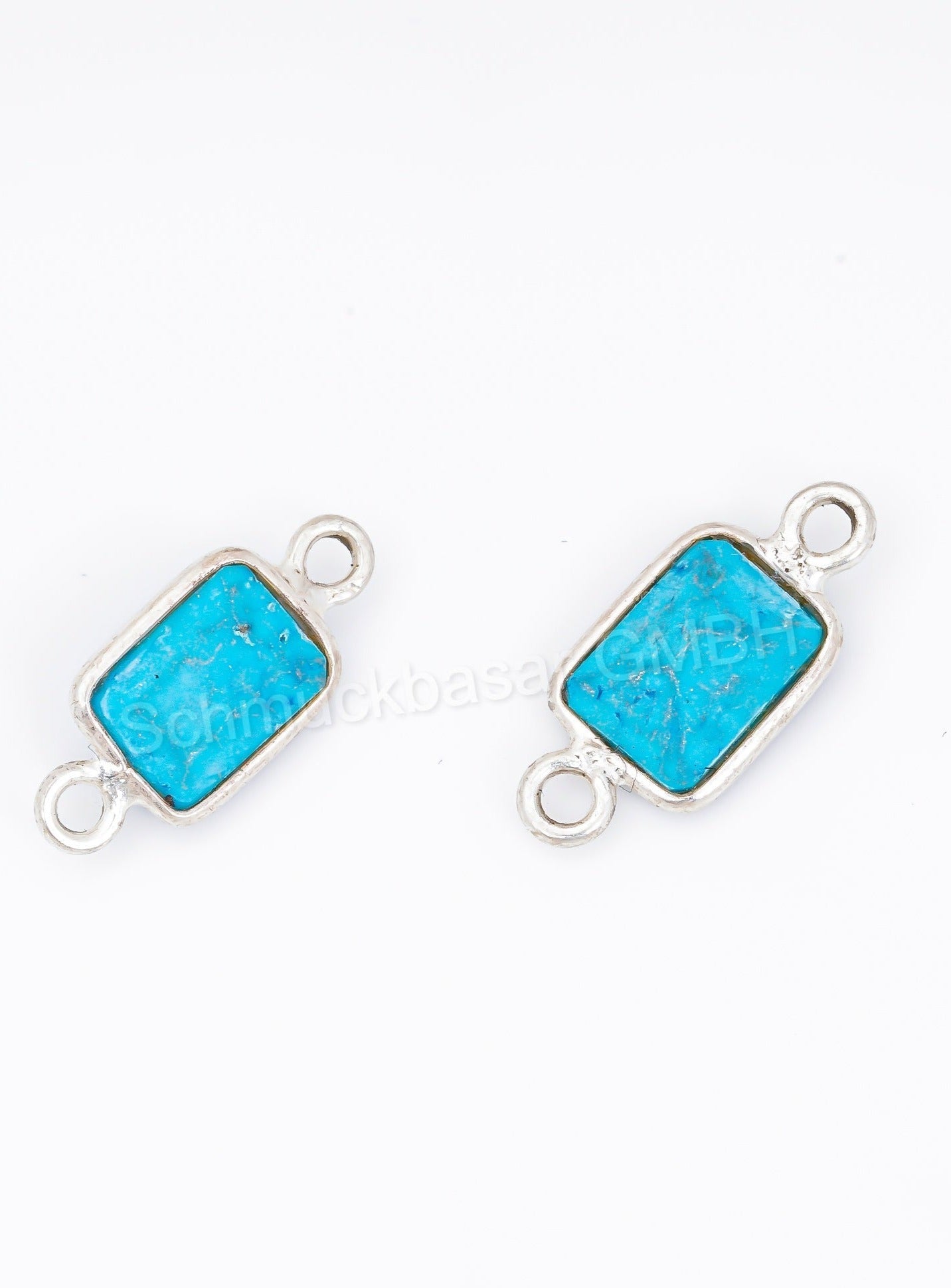 5 x 7 MM TURQUOISE BEZEL CONNECTOR