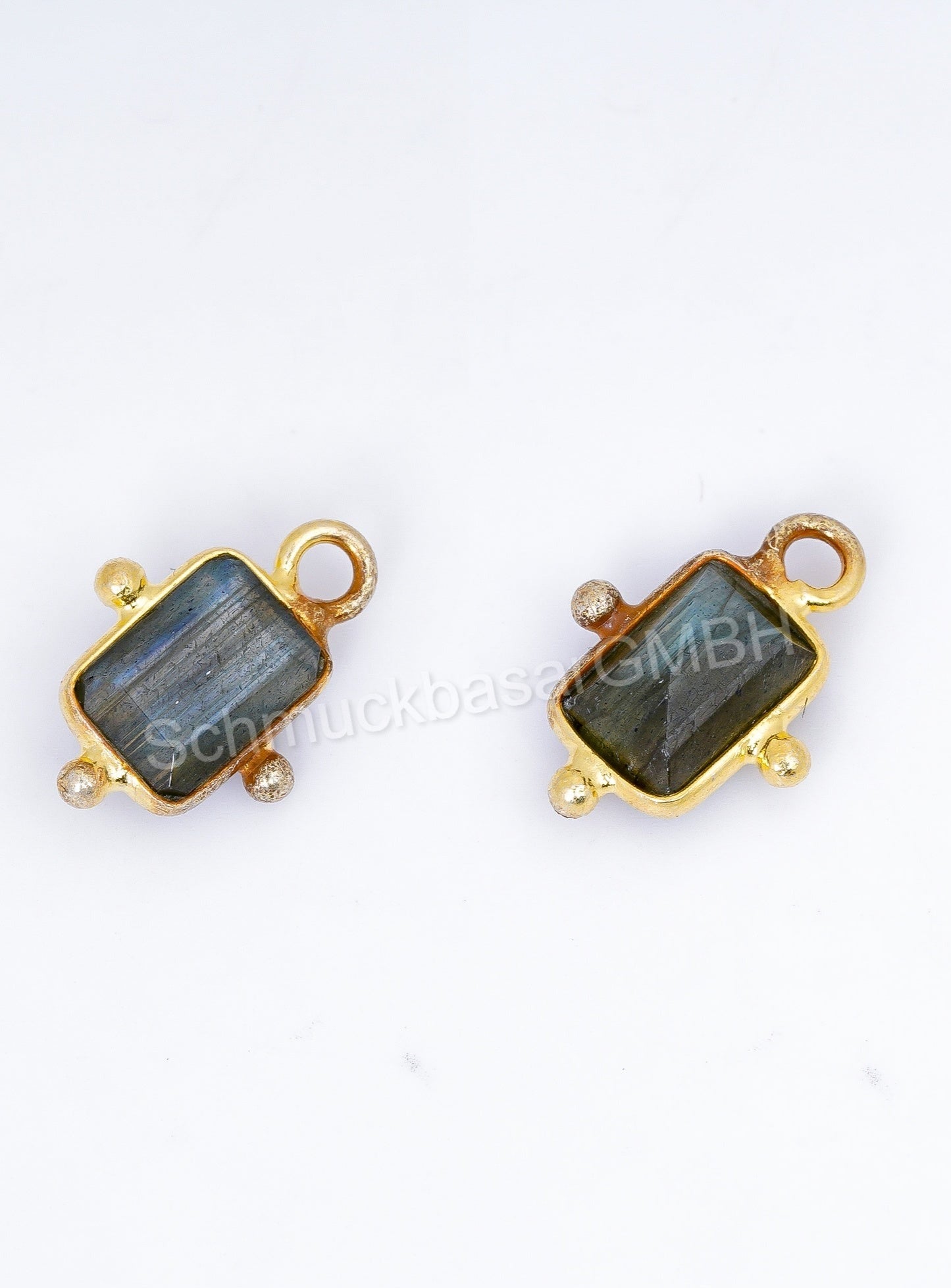 5 x 7 MM LABRADORITE BEZEL CONNECTOR