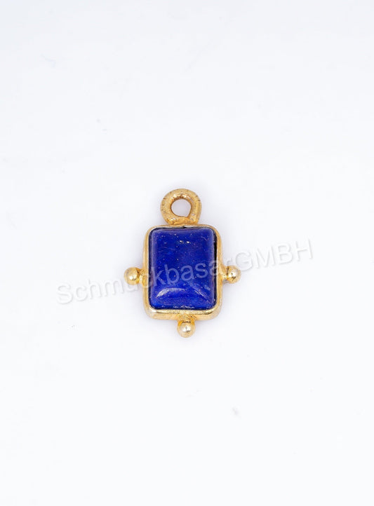 5 x 7 MM LAPIS LAZULI BEZEL CONNECTOR