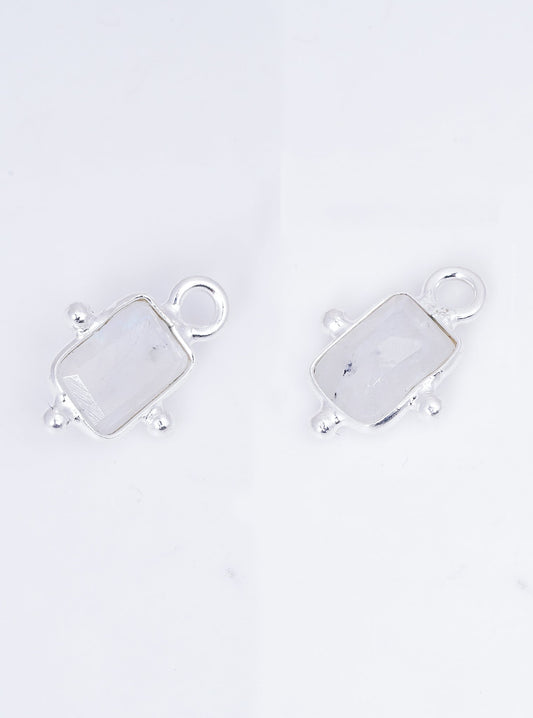 5 x 7 MM R. MOONSTONE BEZEL CONNECTOR